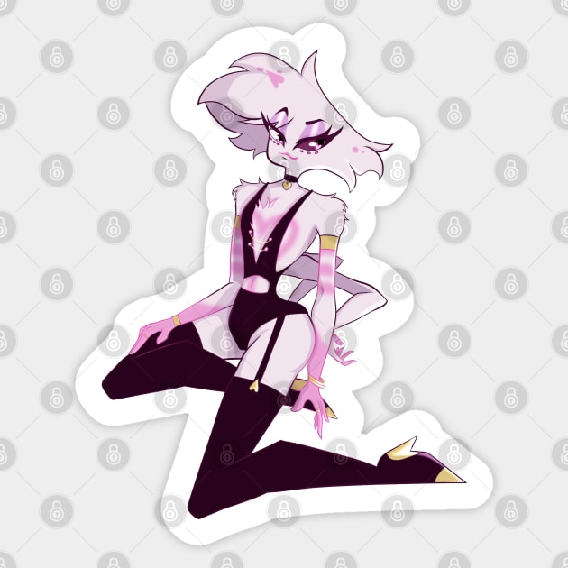 Angel Dust Pinup Style 2 Sticker by Art Of Glo